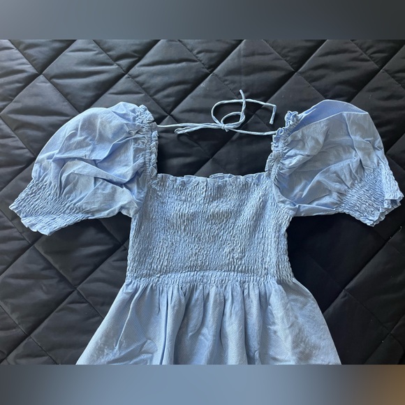 Hill House Athena Nap Dress in Blue Glitter Check XS - Picture 3 of 14